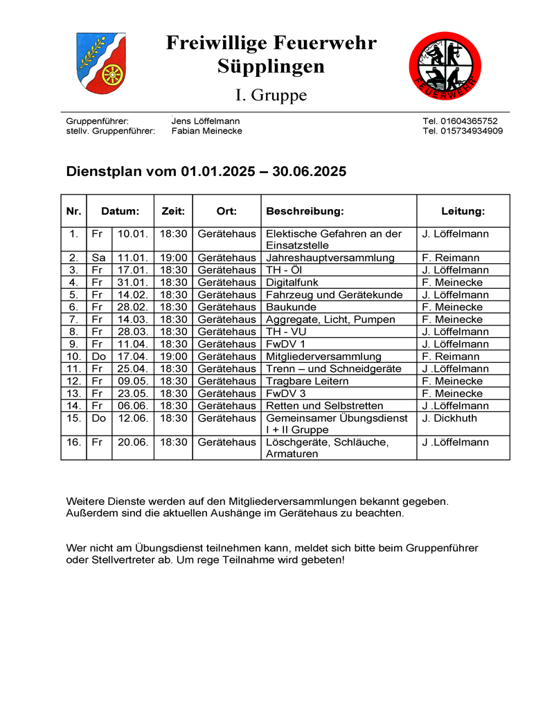 Dienstplan