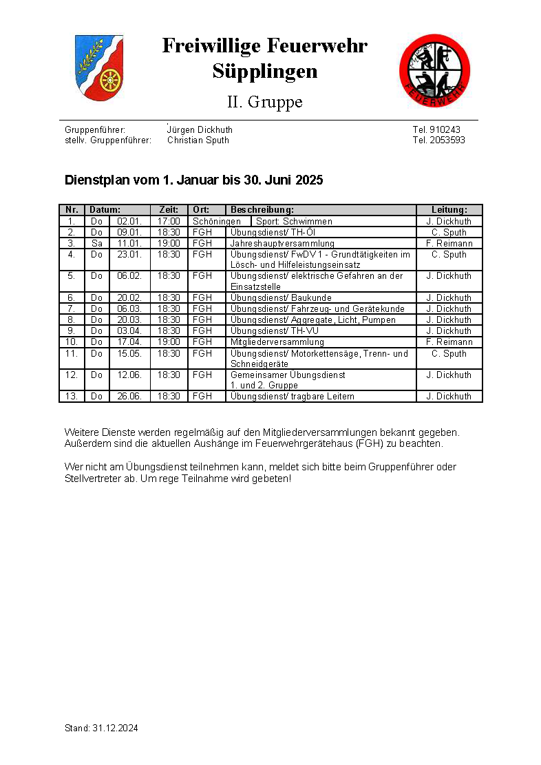 Dienstplan